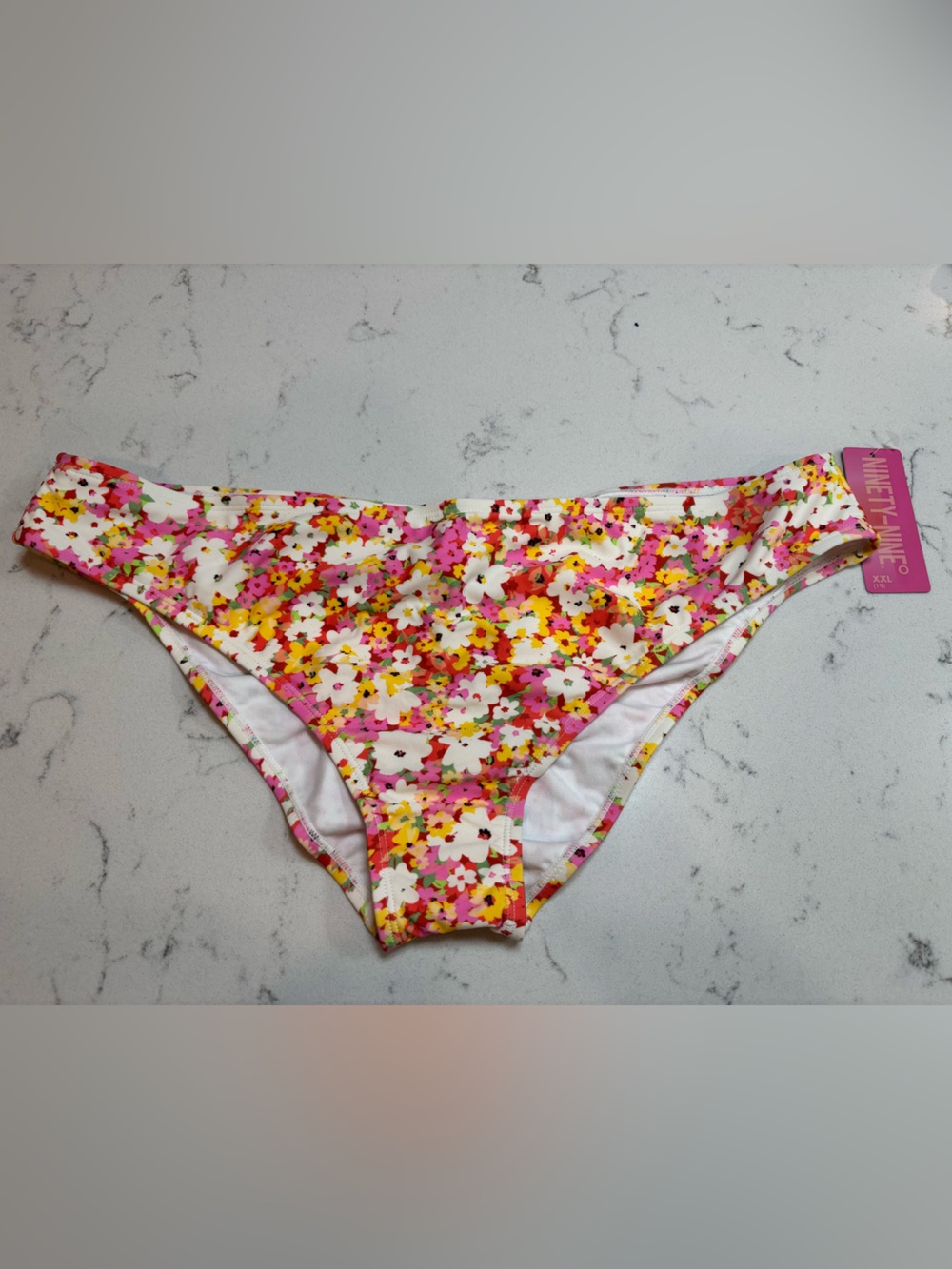 New Ninety- Nine Multi Color Floral Print Bikini Bottom